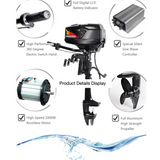 Solar Marine 2.3M/3.0M/3.6M Inflatable Boat + New HANGKAI 4.0HP Electric Motor + Motor Mount 3in1 Set