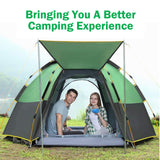 Waterproof Instant Camping Tent 4/5/6 Person Easy Quick Setup Dome Hexagonal Family Tents for Camping, Double Layer Flysheet Can be Used as Beach Shelter