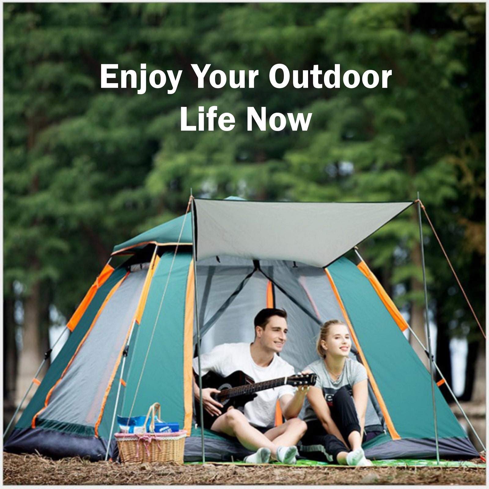 Instant Pop Up Tent for Hiking 2/3 Person Camping Tents, Waterproof Windproof Family Tent with Top Rainfly, Easy Set Up, Portable with Carry Bag, with UV Protection