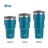 Stainless Steel Travel Mug with Leak-proof 2-in-1 Straw and Sip Lid, Vacuum Insulated Coffee Mug for Car, Office, Perfect Gifts, Keeps Liquids Hot or Cold