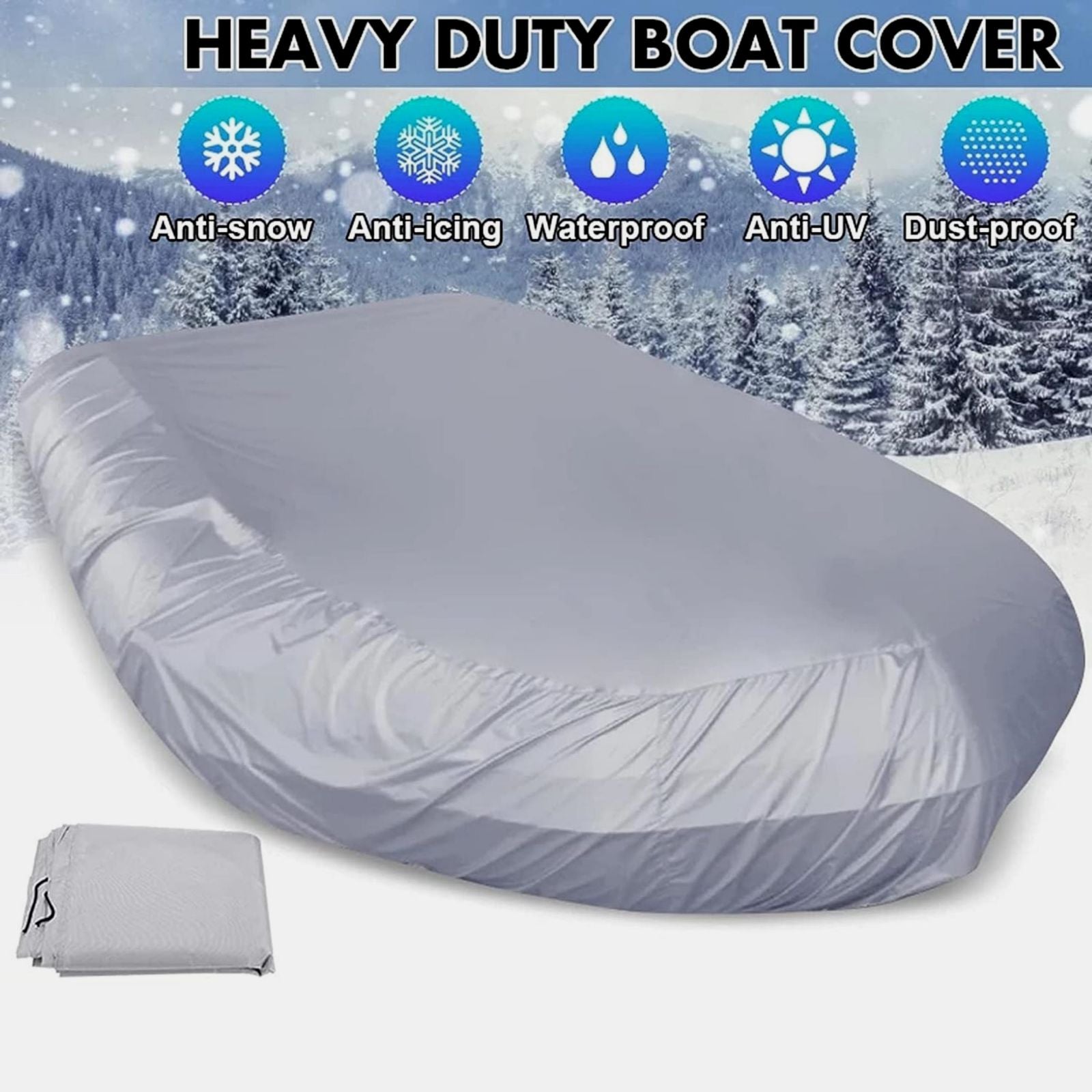 210D Inflatable Boat Cover UV Resistant Inflatable Dinghy Boat Cover Waterproof UV Sun Dust Protective Case Kayak Oxford Cloth Cover