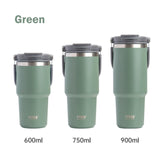Stainless Steel Travel Mug with Leak-proof 2-in-1 Straw and Sip Lid, Vacuum Insulated Coffee Mug for Car, Office, Perfect Gifts, Keeps Liquids Hot or Cold