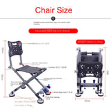 Fishing Chair with aluminum alloy for all-terrains portable multifunctional folding adjustable reclining chair with hind legs