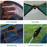 Instant Pop Up Tent for Hiking 2/3/4 Person Camping Tents, Waterproof Windproof Family Tent with Top Rainfly, Easy Set Up, Portable with Carry Bag, with UV Protection