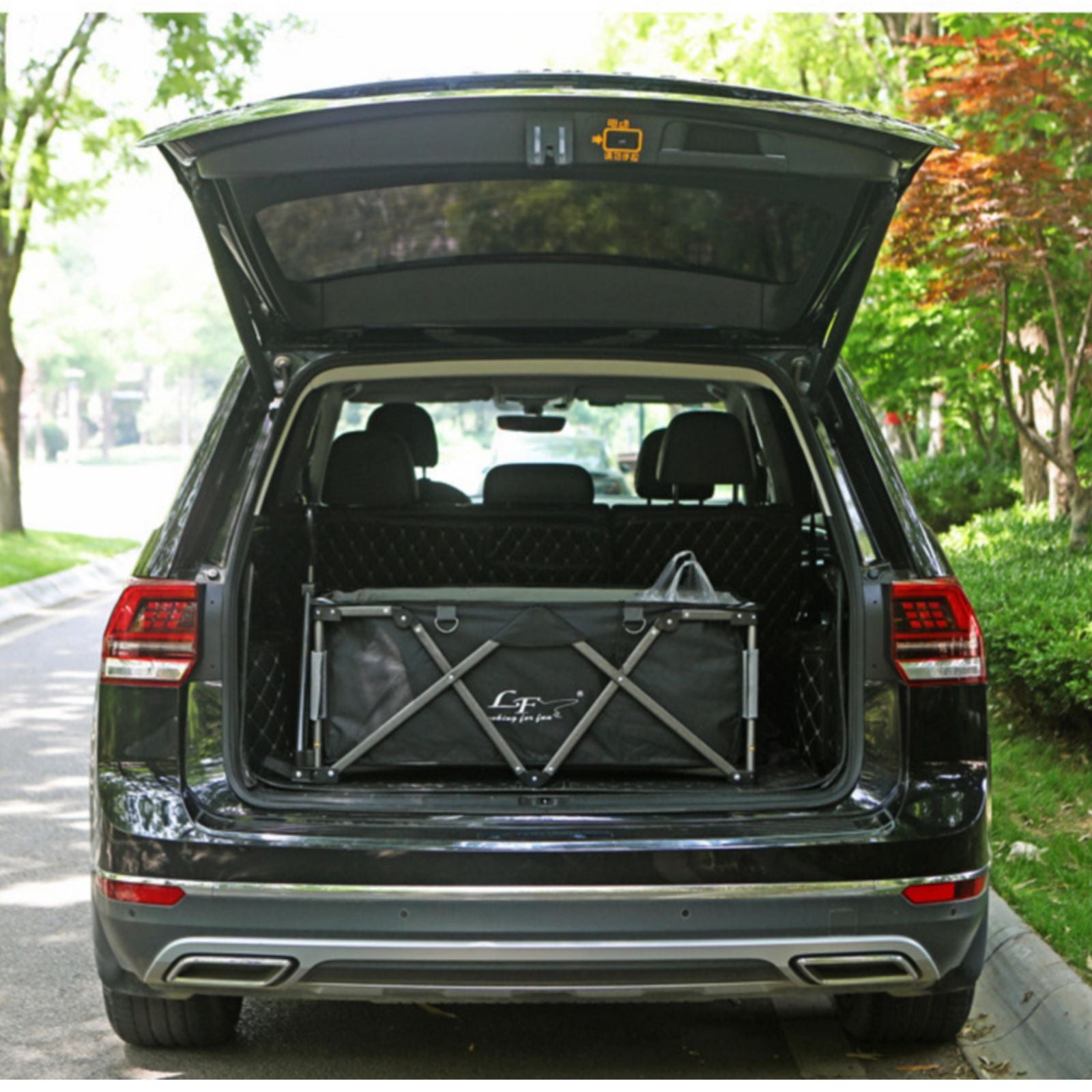 Heavy Duty Folding Cart, Large Capacity Collapsible Wagon with Double Brakes Utility Cart with All Terrain Wheels for Camping, Garden, Beach Day, Picnics, Shopping, Outdoor Use