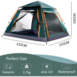 Instant Pop Up Tent for Hiking 2/3 Person Camping Tents, Waterproof Windproof Family Tent with Top Rainfly, Easy Set Up, Portable with Carry Bag, with UV Protection