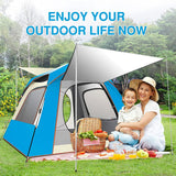 Instant Pop Up Tent for Hiking 2/3 Person Camping Tents, Waterproof Windproof Family Tent with Top Rainfly, Easy Set Up, Portable with Carry Bag, with UV Protection