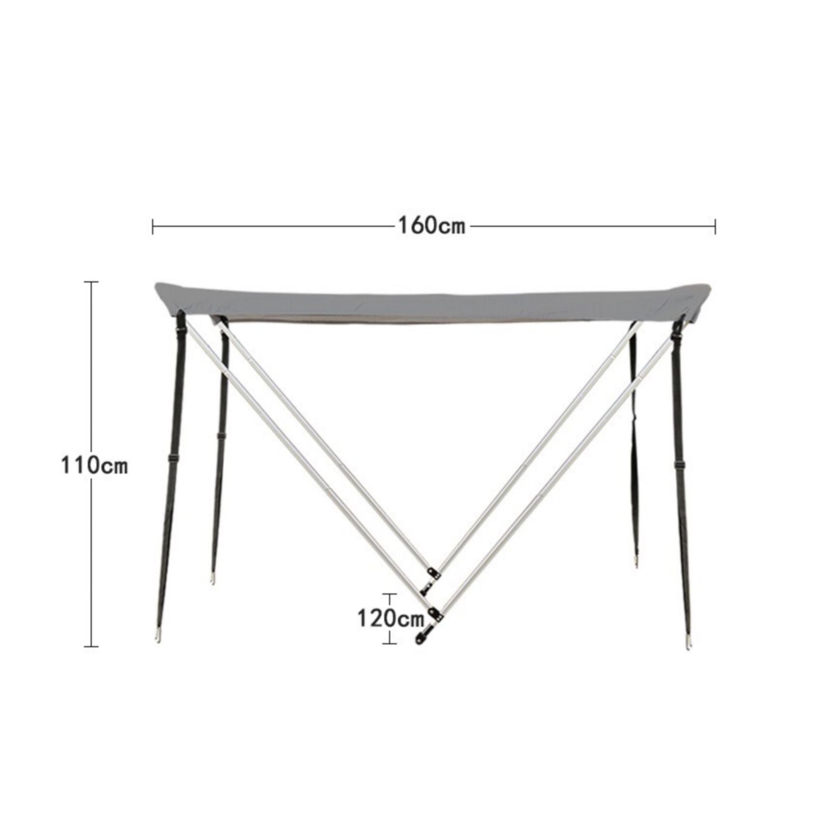 Boat Sun Shade Shelter For 2-4 Persons Inflatable Kayak Awning Canopy