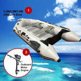 2.3m/3.0m/3.6m Inflatable Dinghy + 4 Stroke Outboard Motor 2in1 Set (Presale)
