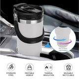 Stainless Steel Travel Mug with Leak-proof 2-in-1 Straw and Sip Lid, Vacuum Insulated Coffee Mug for Car, Office, Perfect Gifts, Keeps Liquids Hot or Cold