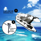 2.3m/3.0m/3.6m Inflatable Dinghy + 4 Stroke Outboard Motor 2in1 Set (Presale)
