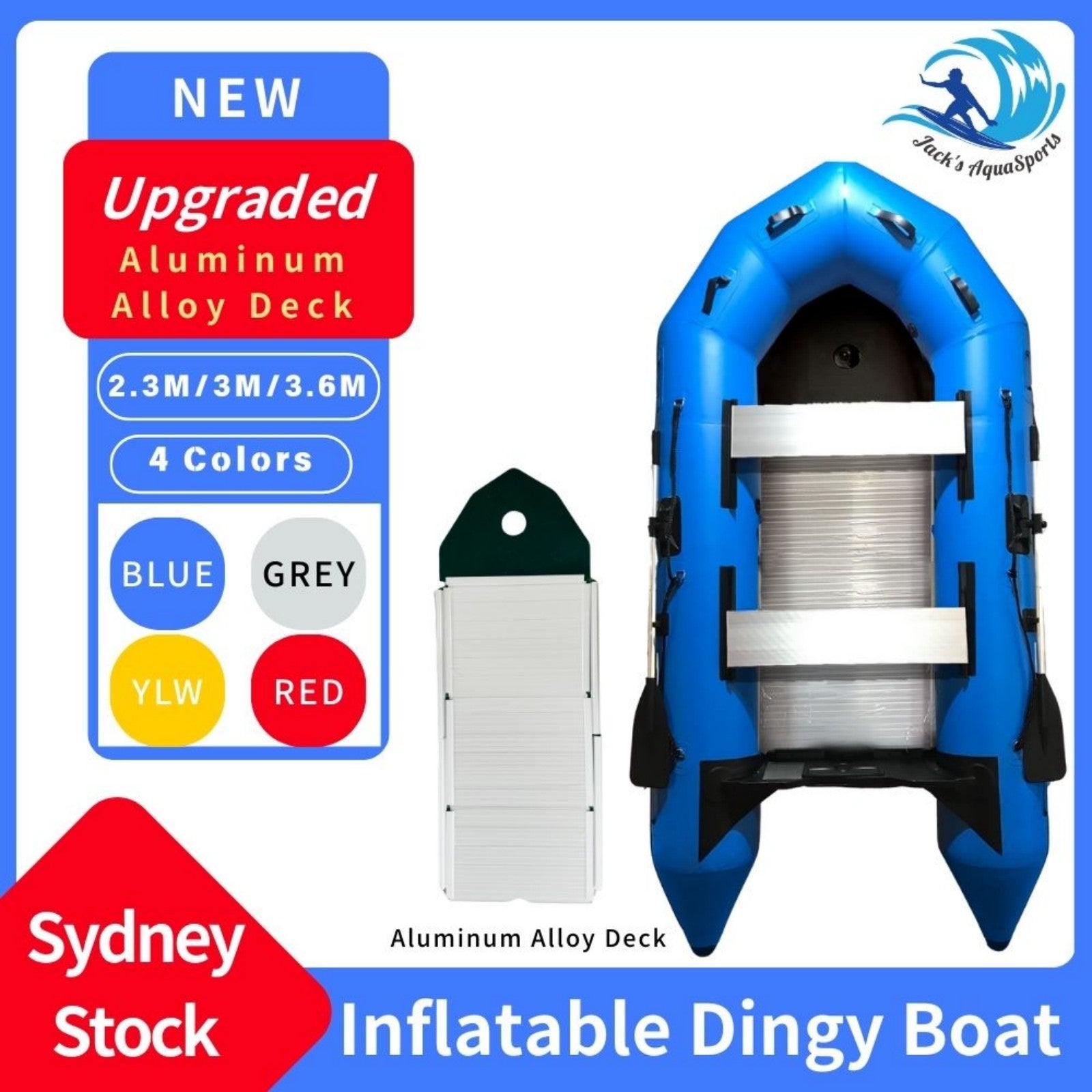 Upgraded Inflatable Assault Boat with Aluminum Alloy Deck + 4 Stroke Outboard Motor 2 in 1 Set (Presale)