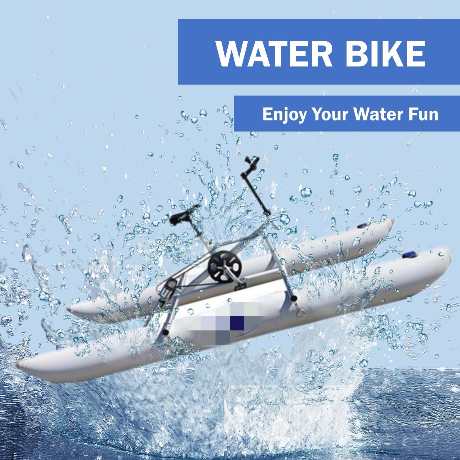 Inflatable Water Bike For Water Sport Portable Yacht Kayak Boatbike Sea Pedal Bicycle Boat for Aquatic Parks