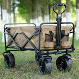 1PC Foldable Shopping Cart, Heavy Duty Collapsible Wagon with All-Terrain 10cm Wheels, Load 150kg, Portable 160 Liter Large Capacity Beach Wagon, Camping, Garden, Beach Day, Picnics, Shopping, Outdoor Grocery Cart with Adjustable Handle