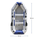 Solar Marine 2.3M/3.0M/3.6M Inflatable Boat + New HANGKAI 4.0HP Electric Motor + Motor Mount 3in1 Set