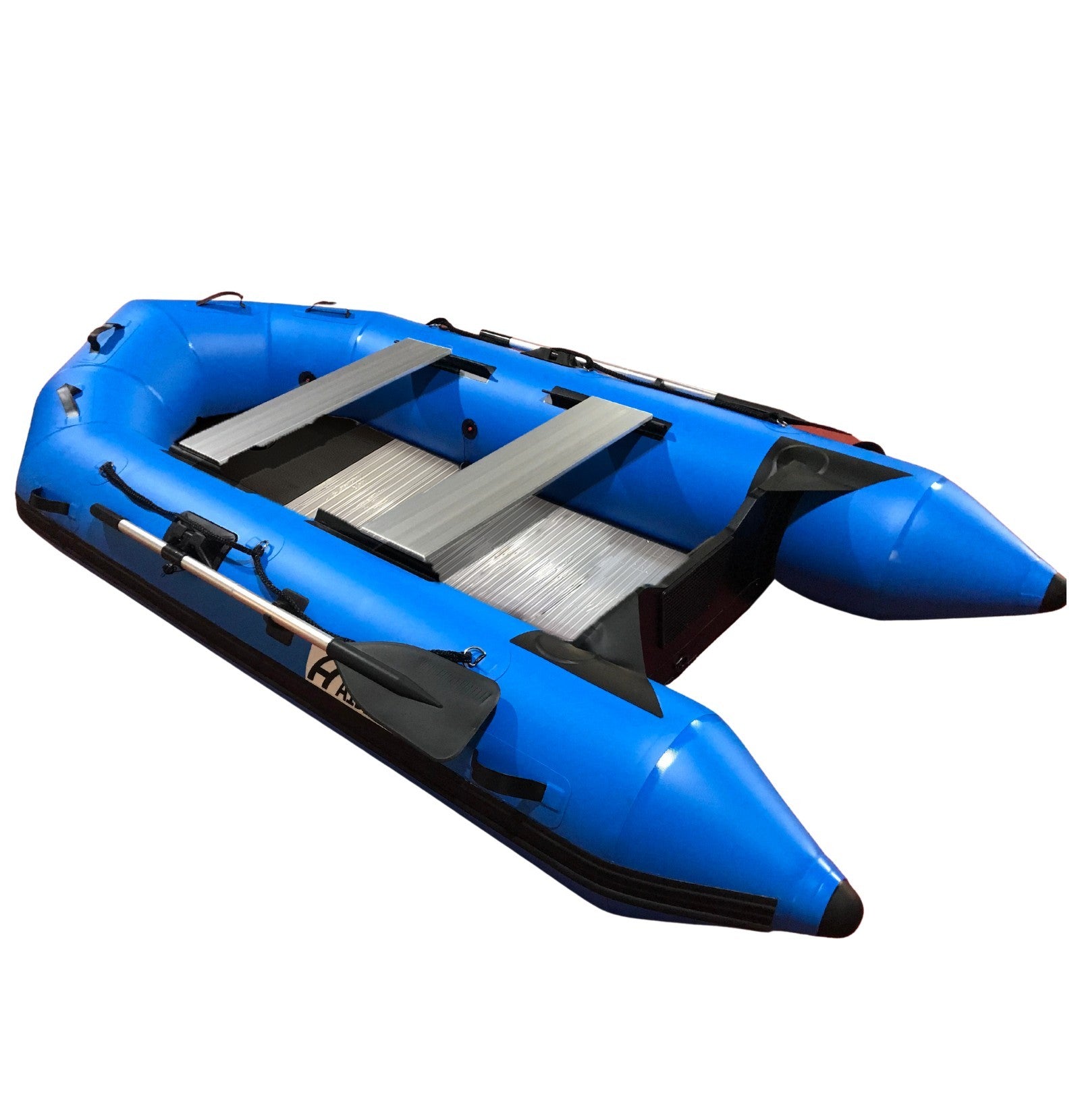 Upgraded Inflatable Assault Boat with Aluminum Alloy Deck + 4 Stroke Outboard Motor 2 in 1 Set (Presale)