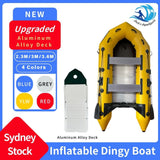 Upgraded Inflatable Assault Boat with Aluminum Alloy Deck + 4 Stroke Outboard Motor 2 in 1 Set (Presale)