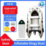 Upgraded Inflatable Assault Boat with Aluminum Alloy Deck + 4 Stroke Outboard Motor 2 in 1 Set (Presale)