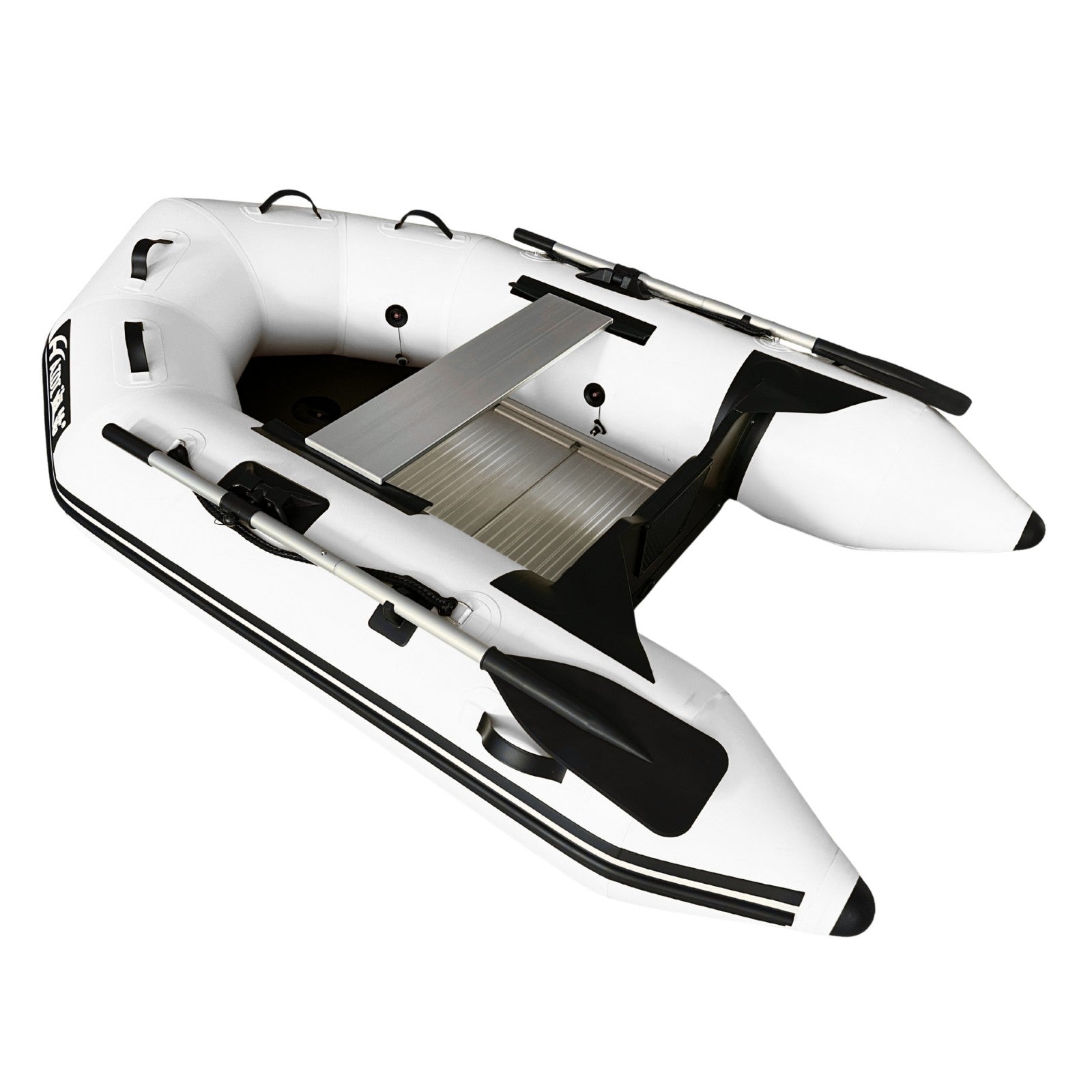 Upgraded Inflatable Assault Boat with Aluminum Alloy Deck + 4 Stroke Outboard Motor 2 in 1 Set (Presale)