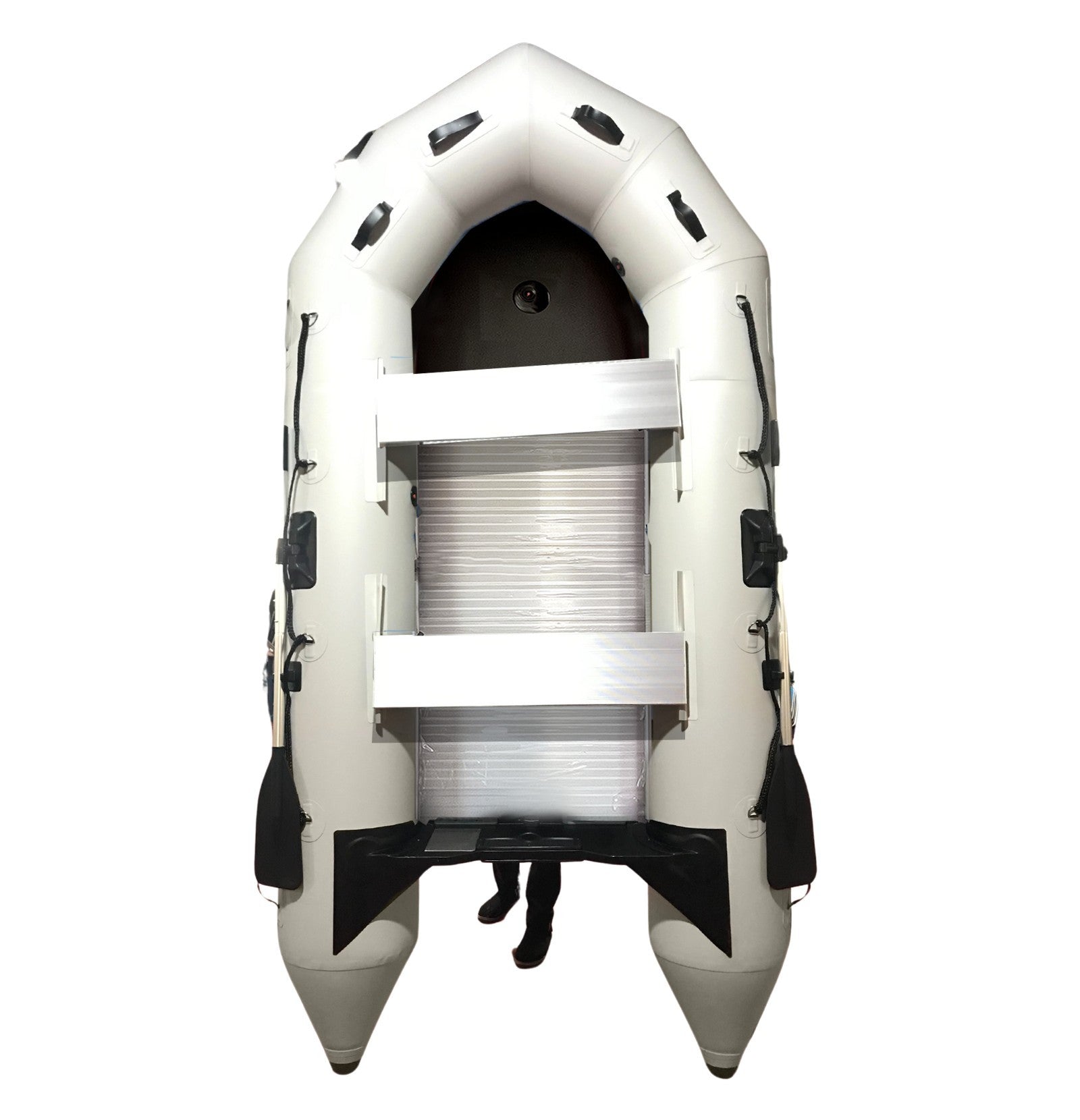 Upgraded Inflatable Assault Boat with Aluminum Alloy Deck + 4 Stroke Outboard Motor 2 in 1 Set (Presale)