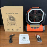 Portable Camping Fan with LED Lantern Light 20000mAh