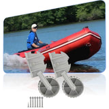 2Pcs Inflatable Boat Launching Wheels Flip-up Dinghy Wheels