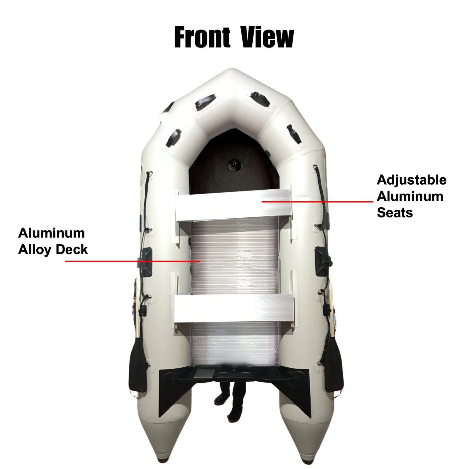 Upgraded Inflatable Assault Boat with Aluminum Alloy Deck + 4 Stroke Outboard Motor 2 in 1 Set (Presale)