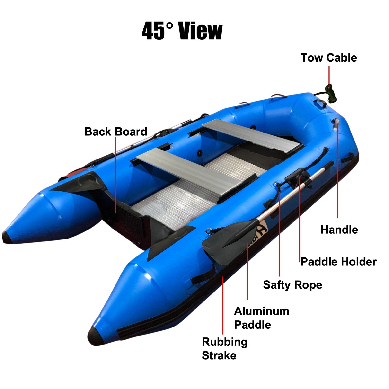 Upgraded Inflatable Assault Boat with Aluminum Alloy Deck + 4 Stroke Outboard Motor 2 in 1 Set (Presale)