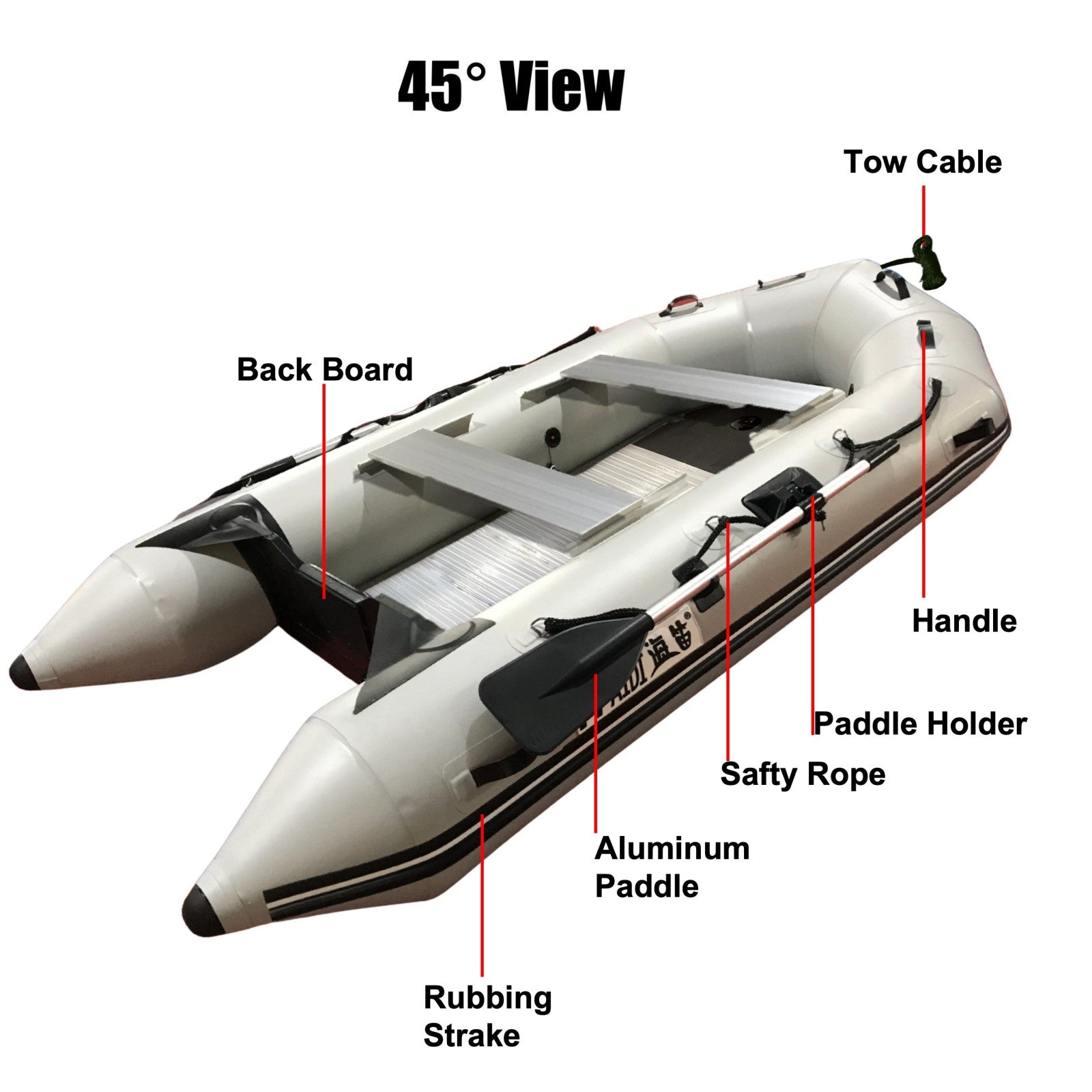 Upgraded Inflatable Assault Boat with Aluminum Alloy Deck + 4 Stroke Outboard Motor 2 in 1 Set (Presale)
