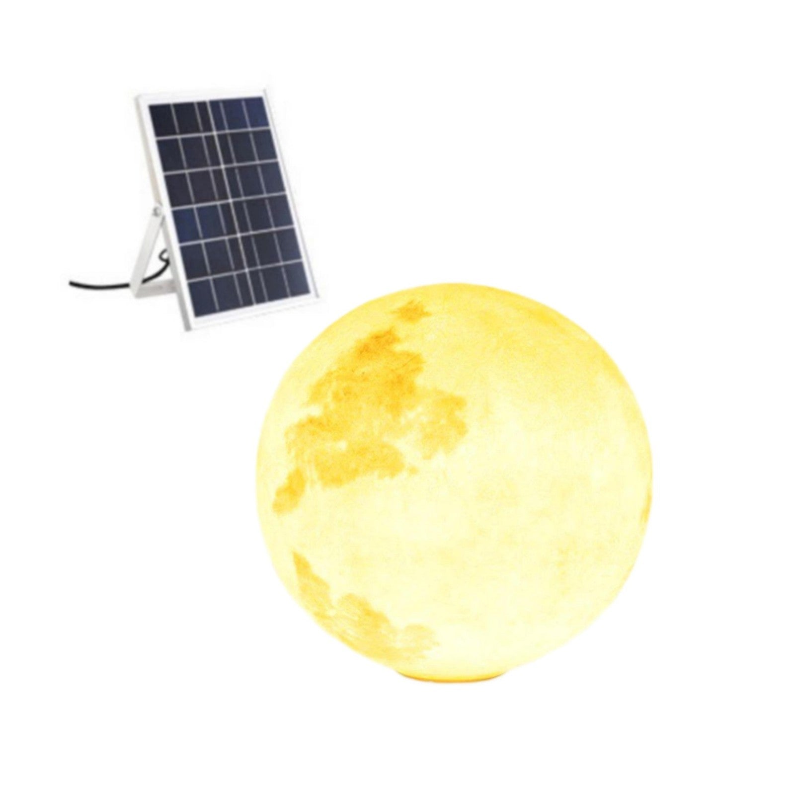 Outdoor Solar Powered LED Moon Lights Waterproof Landscape Lighting Globe Light Pathway Yard Patio Garden Lawn Ornament Sphere Lights Party Decor 1 Pack