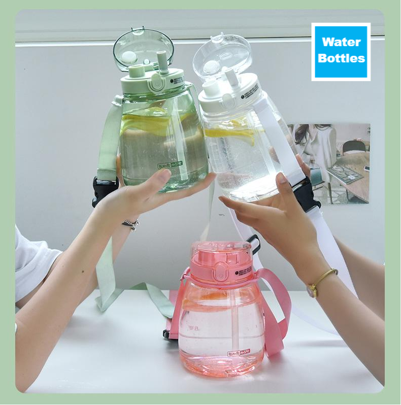 Outdoor Water Bottle With Straw 45oz (1300ml) Large Capacity