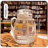 Outdoor Water Bottle With Straw 45oz (1300ml) Large Capacity