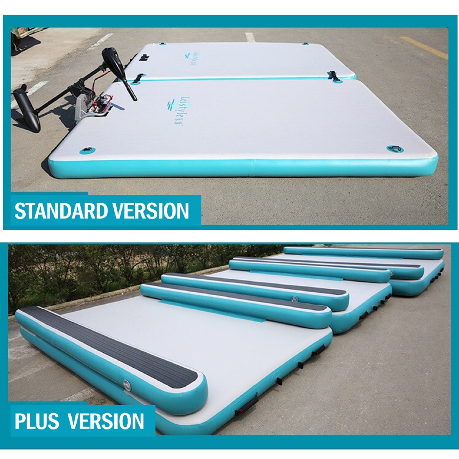 Inflatable Dock Floating Platform|Inflatable Fishing Pontoon|Inflatable Swimming Water Platform