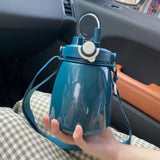 Big Belly Stainless Steel Water Bottles Leaf Proof 1000ml Large Capacity (Keep Cold and Warm)