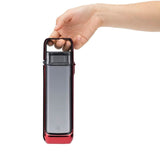 Flat Water Bottle with Integrated Handle Flip Top Leak Proof Lid Push Lock BPA Free Tritan One Click Open for Iced Water Outdoors Travel On-the-Go,12 fl oz /350ml