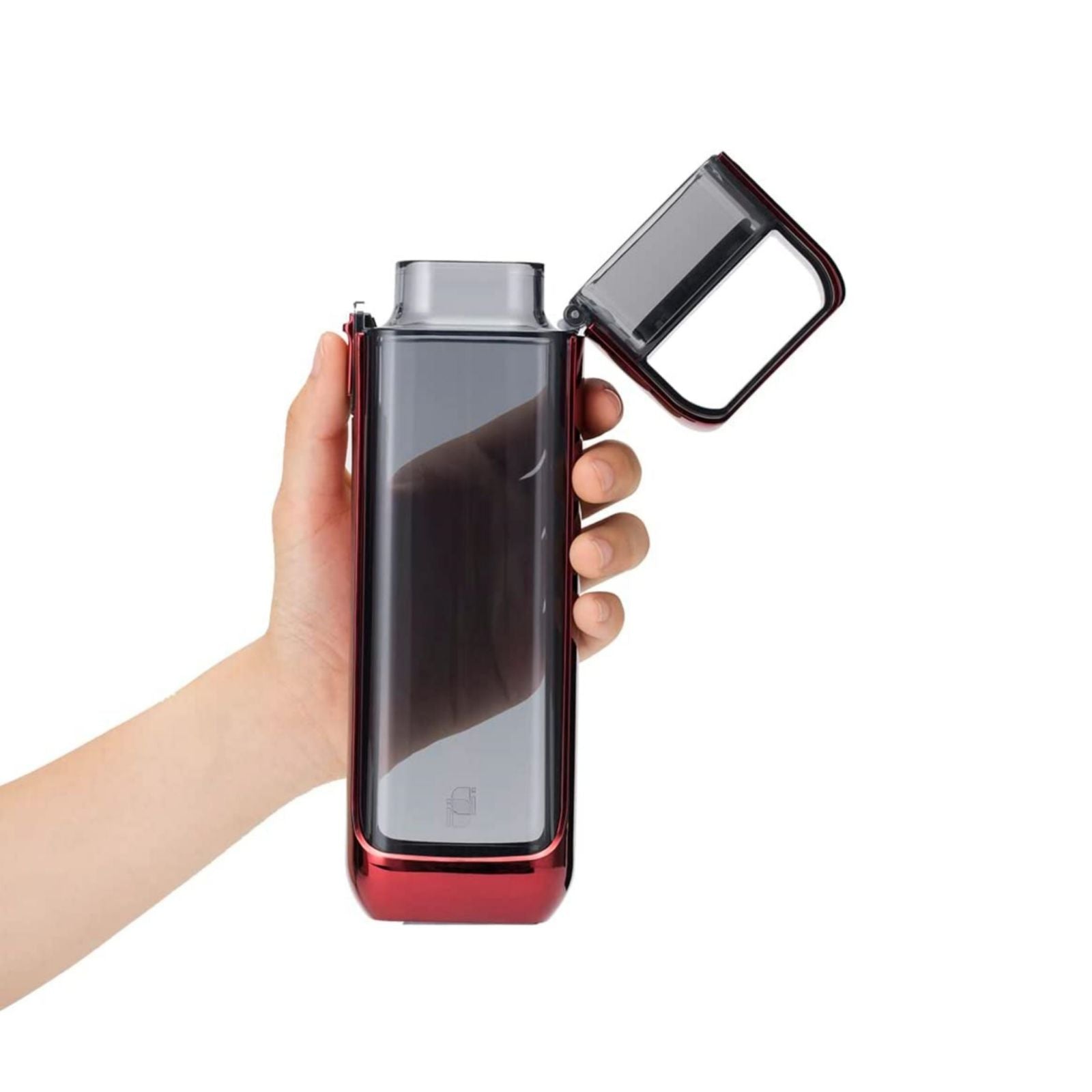 Flat Water Bottle with Integrated Handle Flip Top Leak Proof Lid Push Lock BPA Free Tritan One Click Open for Iced Water Outdoors Travel On-the-Go,12 fl oz /350ml