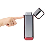 Flat Water Bottle with Integrated Handle Flip Top Leak Proof Lid Push Lock BPA Free Tritan One Click Open for Iced Water Outdoors Travel On-the-Go,12 fl oz /350ml
