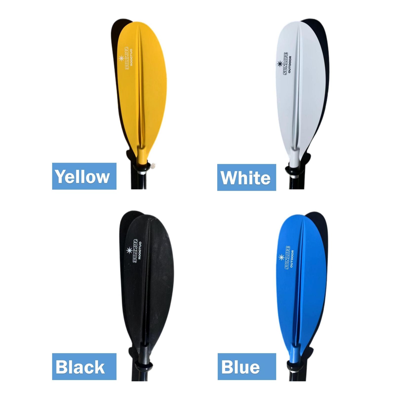 Kayak Paddle 222 cm (87.4 in) Premium Paddle with Polypropylene Blades 2-Piece Adjustable Kayaking Paddles Accessories for Watersport