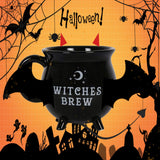 Halloween Coffee Mug Witches Brew Black Cauldron Coffee Mug Cup With Moon & Stars