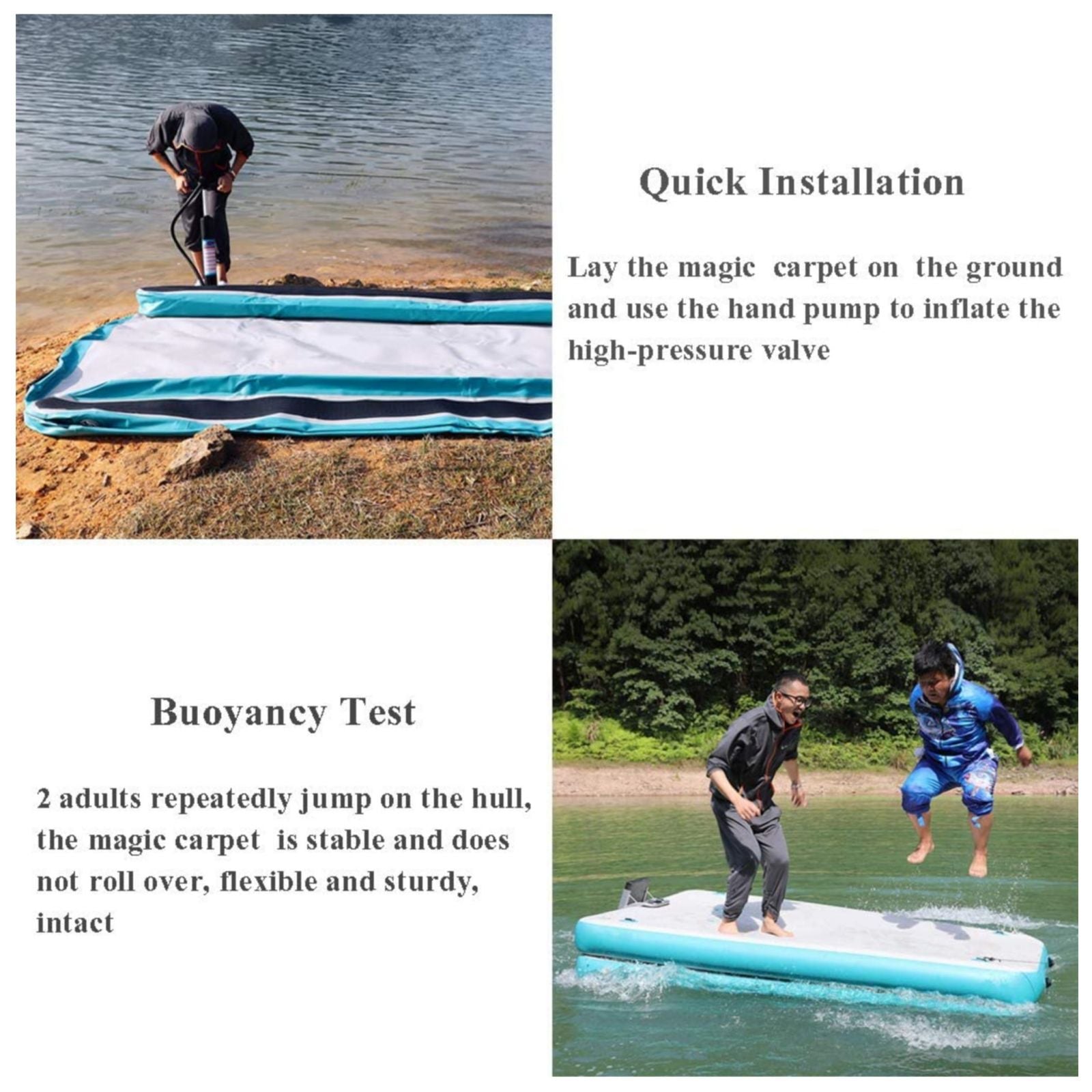 Inflatable Dock Floating Platform|Inflatable Fishing Pontoon|Inflatable Swimming Water Platform