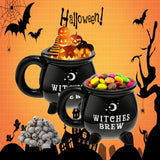 Halloween Coffee Mug Witches Brew Black Cauldron Coffee Mug Cup With Moon & Stars