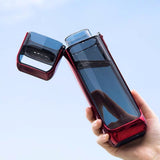 Flat Water Bottle with Integrated Handle Flip Top Leak Proof Lid Push Lock BPA Free Tritan One Click Open for Iced Water Outdoors Travel On-the-Go,12 fl oz /350ml