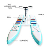 Inflatable Water Bike For Water Sport Portable Yacht Kayak Boatbike Sea Pedal Bicycle Boat for Aquatic Parks