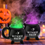 Halloween Coffee Mug Witches Brew Black Cauldron Coffee Mug Cup With Moon & Stars