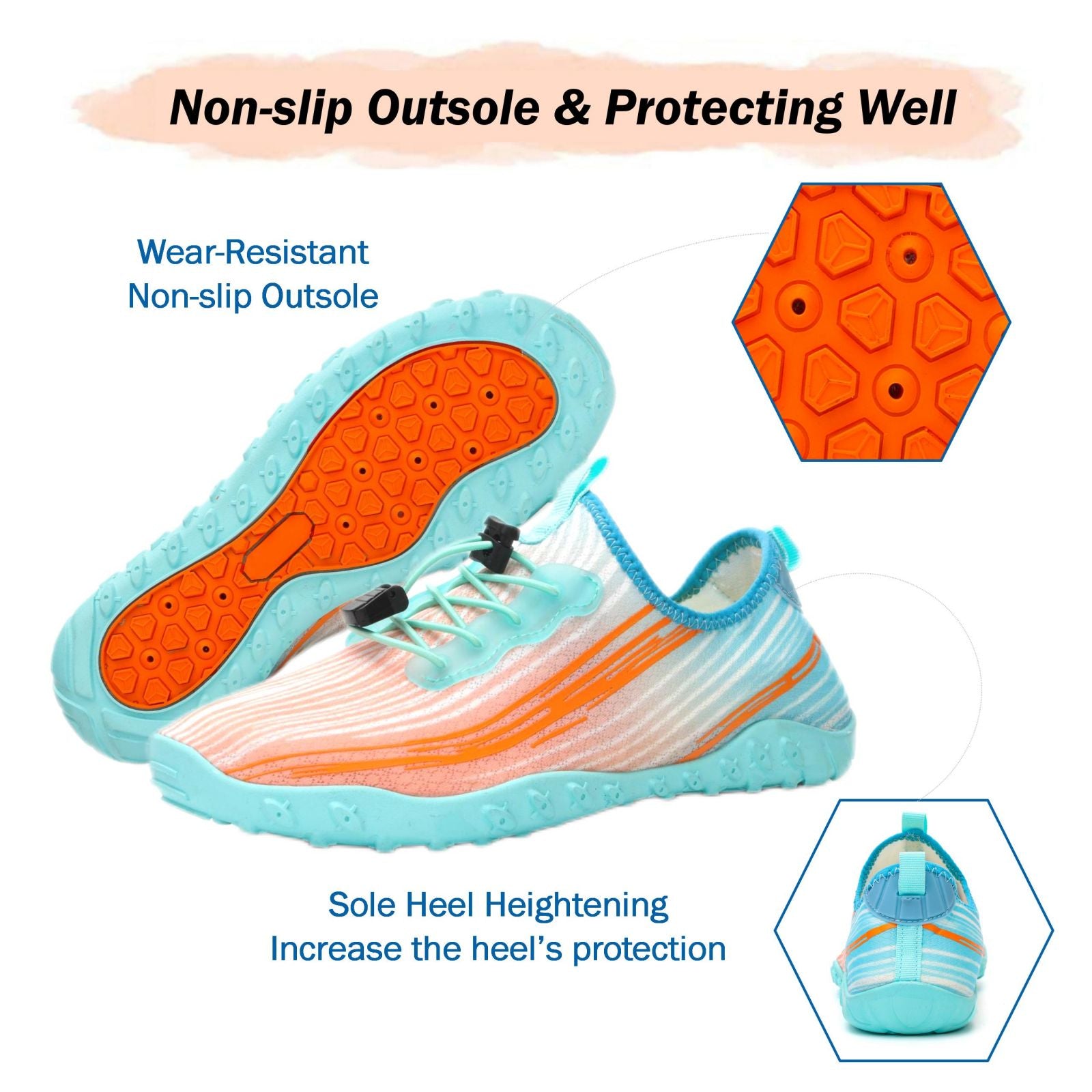 Water Shoes for Men & Women - Quick-Dry Aqua Socks Beach Swimming Shoes for Surfing Boating Drifting Hiking Yoga Cycling Water Aerobics