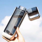 Flat Water Bottle with Integrated Handle Flip Top Leak Proof Lid Push Lock BPA Free Tritan One Click Open for Iced Water Outdoors Travel On-the-Go,12 fl oz /350ml