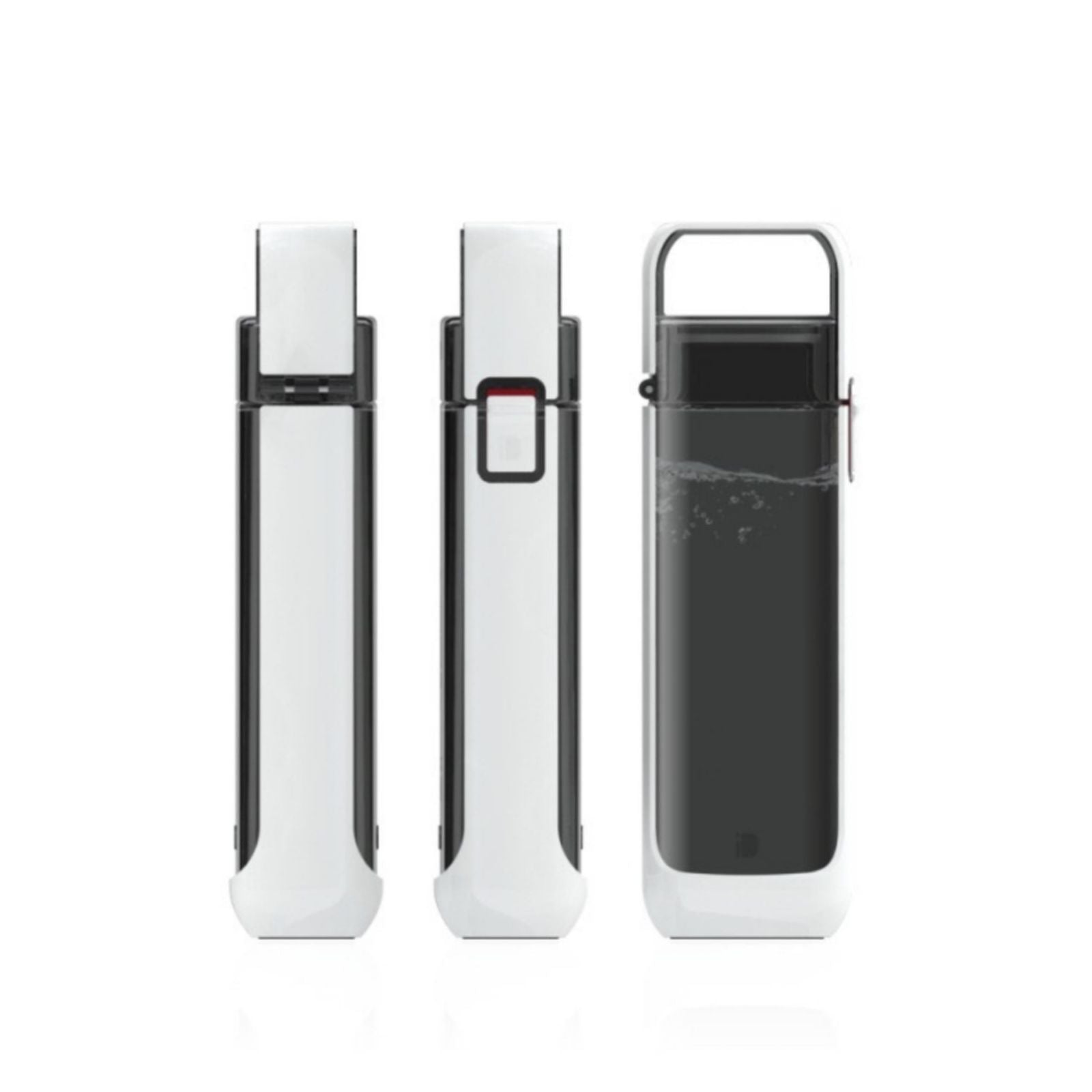 Flat Water Bottle with Integrated Handle Flip Top Leak Proof Lid Push Lock BPA Free Tritan One Click Open for Iced Water Outdoors Travel On-the-Go,12 fl oz /350ml
