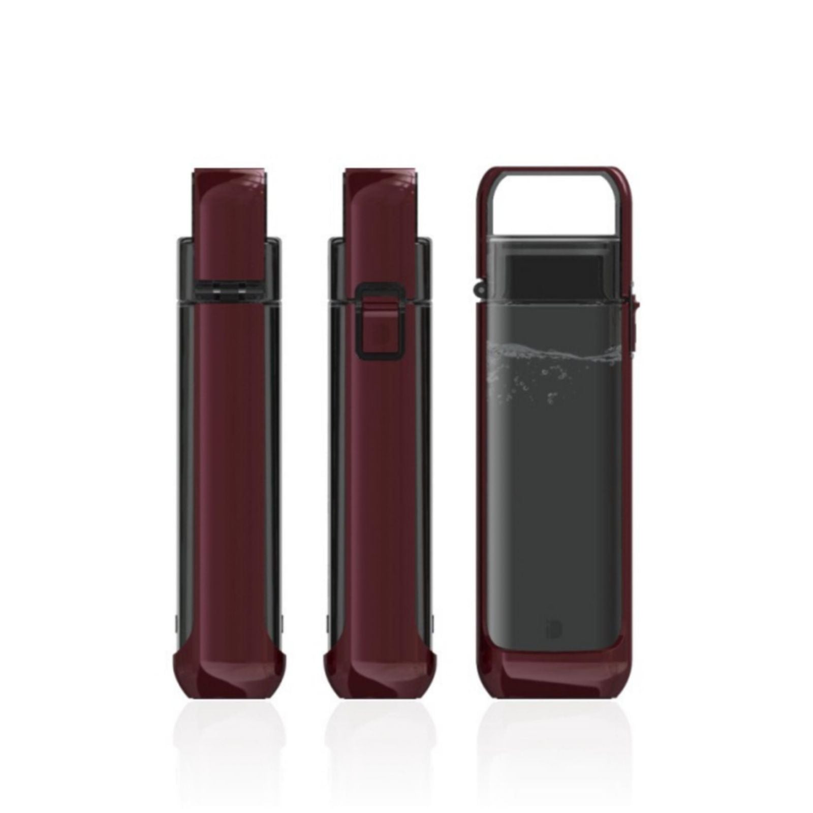 Flat Water Bottle with Integrated Handle Flip Top Leak Proof Lid Push Lock BPA Free Tritan One Click Open for Iced Water Outdoors Travel On-the-Go,12 fl oz /350ml
