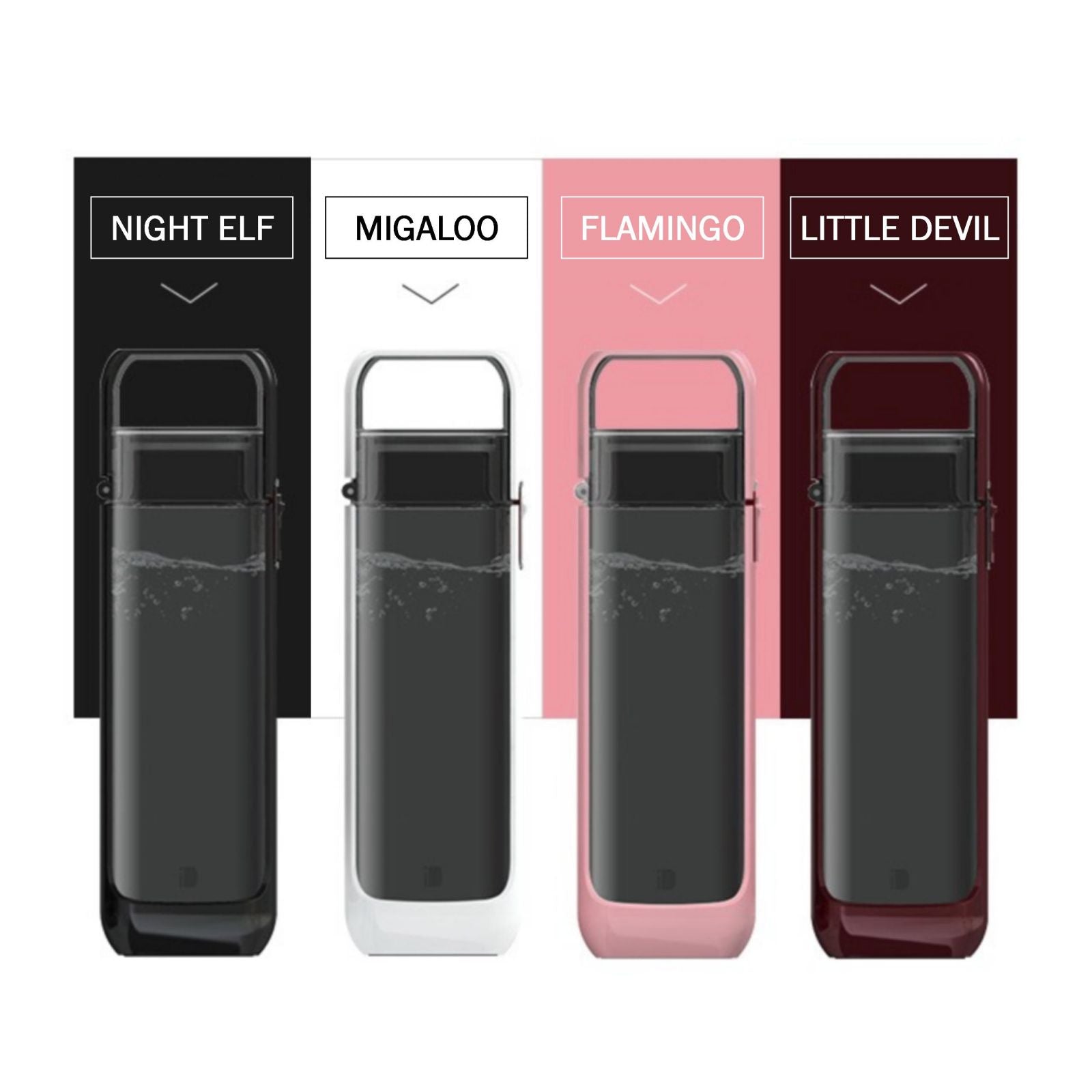 Flat Water Bottle with Integrated Handle Flip Top Leak Proof Lid Push Lock BPA Free Tritan One Click Open for Iced Water Outdoors Travel On-the-Go,12 fl oz /350ml