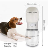 Pet Travel Water Bottle for Dogs Portable Puppy Water Bottle, Leak-Proof Water Bottle with Drinking Bowl 350ML/ 12OZ